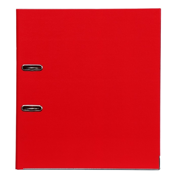 Папка-регистратор А4, 75 мм, Lamark, ПВХ, двухстороннее покрытие, металлическая окантовка, карман на корешок, собранная, красный/красный