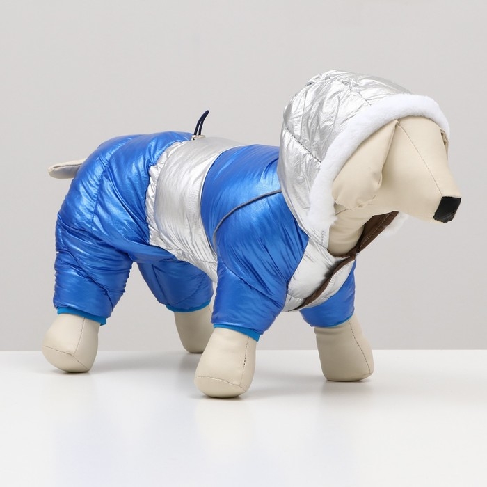 Комбинезон Комбинезон "Блик" с утяжкой, размер 16 (ДС 36 см, ОГ 46 см, ОШ 35 см), серебряно-синий