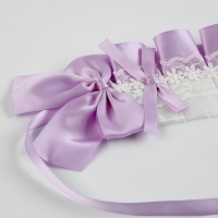 Карнавальная повязка &laquo;Лолита&raquo;, цвет сиреневый с белым кружевом