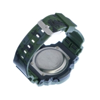 Часы наручные электронные SPORT, d-5 см, ремешок силикон 24.5 см, хаки