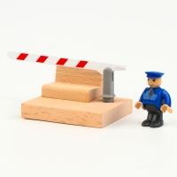 Детский шлагбаум &laquo;Дорожная полиция&raquo; совместим с Ж/Д набором &laquo;Транспорт&raquo; 7,5 &times; 6 &times; 4 см