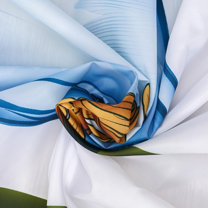 Штора для ванны Доляна &laquo;Акварель&raquo; с люверсами, 180&times;180 см