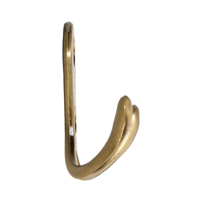 Крючок мебельный ТУНДРА TKD006, двухрожковый, бронза