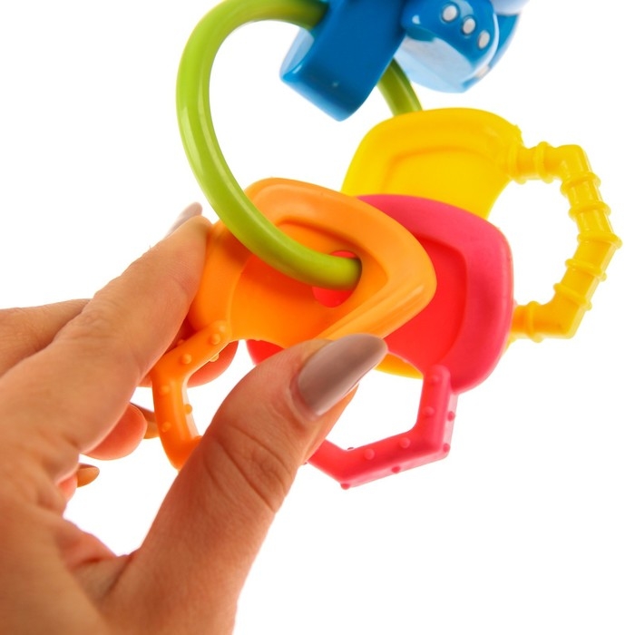 Погремушка &laquo;Слоник&raquo;, с эластичными элементами, цвет МИКС, Крошка Я