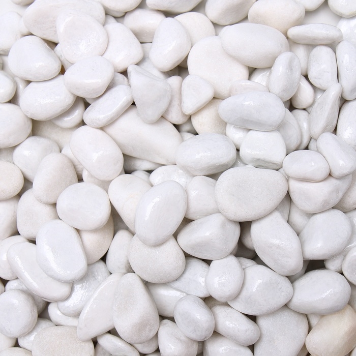 Грунт для аквариума Грунт для аквариума "Галька цветная, белая" 800г фр 8-12 мм