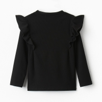Джемпер детский с воланами KAFTAN, р. 32 (110-116 см), чёрный