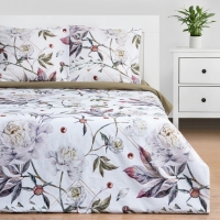 Постельное бельё Этель 2 сп &laquo;Пионы&raquo; 175х215 см, 200х220 см, 70х70 см - 2 шт