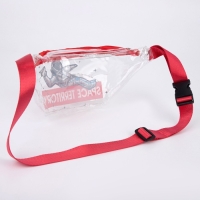 Сумка поясная &laquo;Космос&raquo; прозрачная, цвет красный