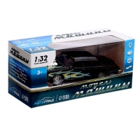 Машина металлическая Muscle car, масштаб 1:32, свет и звук, инерция, цвет чёрный Машина металлическая Muscle car, масштаб 1:32, свет и звук, инерция, цвет чёрный