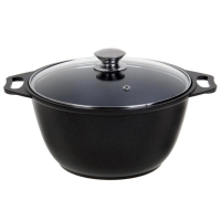 Кастрюля &laquo;Традиция&raquo;, 3 л, 22&times;12.5 см, антипригарное покрытие, цвет чёрный