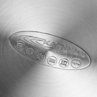 Набор кастрюль &laquo;Диана&raquo;, 3 предмета: 1,8 л, 2,5 л, 3,5 л, крышки, капсульное дно, индукция