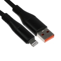 Кабель Lightning - USB, 5 A, оплётка TPE, утолщенный, 1 метр, чёрный Кабель Lightning - USB, 5 A, оплётка TPE, утолщенный, 1 метр, чёрный