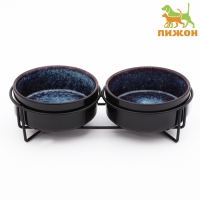 Миски керамические на подставке 2 х 250 мл Миски керамические на подставке 2 х 250 мл