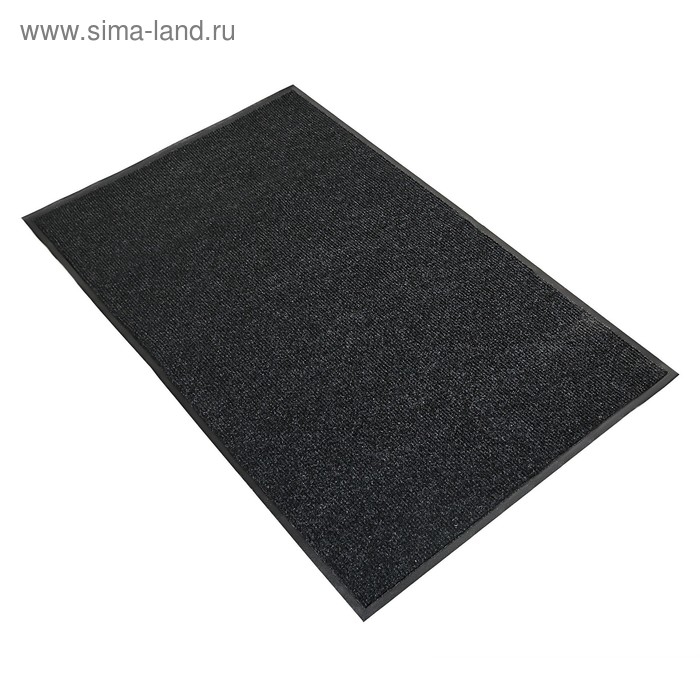 Коврик придверный влаговпитывающий, ребристый, &laquo;Комфорт&raquo;, 90&times;150 см, цвет чёрный