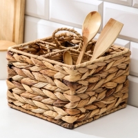 Корзинка для подачи Доляна &laquo;Камыш&raquo;, 20&times;20&times;14 см, из соломы