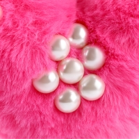 Мягкая игрушка &laquo;Сердечко&raquo; с бусинами, на брелоке, 10 см, цвет фуксия