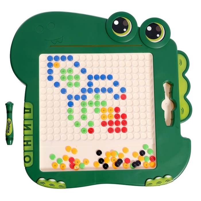 Магнитный планшет для рисования &laquo;Динозаврик&raquo;, мозаика, 10 карточек