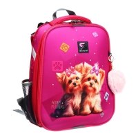 Рюкзак каркасный школьный 38 х 30 х 16 см, эргономичная спинка, Stavia "Йорки", розовый Рюкзак каркасный школьный 38 х 30 х 16 см, эргономичная спинка, Stavia "Йорки", розовый