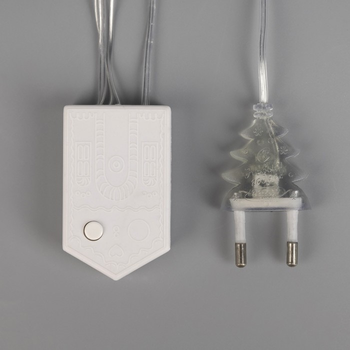 Гирлянда &laquo;Бахрома-арка&raquo; 1 &times; 1 м, IP20, прозрачная нить, 126 LED, свечение тёплое белое, 8 режимов, 220 В