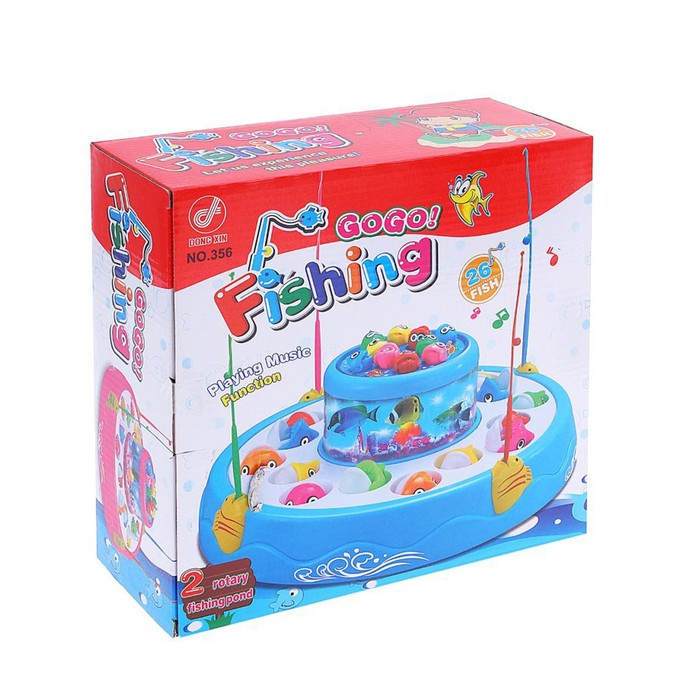 Рыбалка &laquo;Подводный мир&raquo;, двухъярусная , 26 рыбок, 4 удочки, световые и звуковые эффекты, МИКС