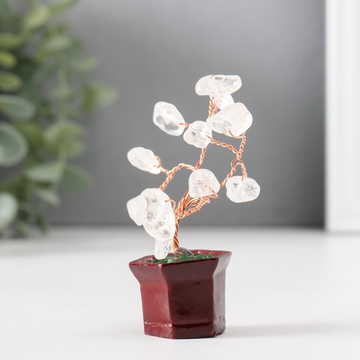 Сувенир бонсай Сувенир бонсай "Денежное дерево с горным хрусталём" 12 шт 8х3х3,2 см