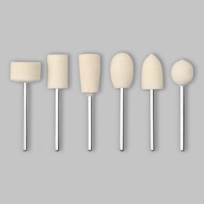 Фрезы войлочные для маникюра в пластиковом органайзере, 12 шт Фрезы войлочные для маникюра в пластиковом органайзере, 12 шт