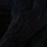 Шерсть для валяния 100% полутонкая шерсть 100гр (02 черный) Шерсть для валяния 100% полутонкая шерсть 100гр (02 черный)