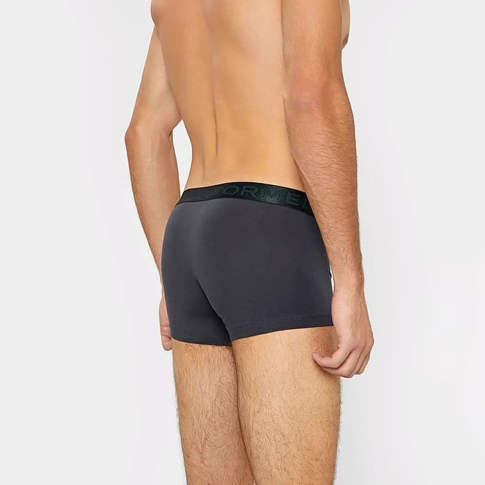 Набор мужских трусов боксеры (2 шт), цвет графит/чёрный, размер 48 (M)