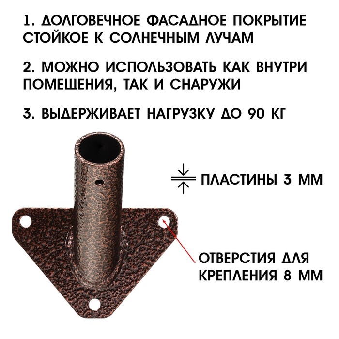 Флагшток &ndash; кронштейн, крепление для флага, уличный, настенный d-2.7 см