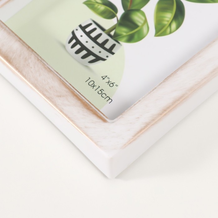 Фоторамка пластик на 5 фото 10х15 13х12 Фоторамка пластик на 5 фото 10х15 13х12 "Денежное дерево" белая с золотом 45х35х2,5 см