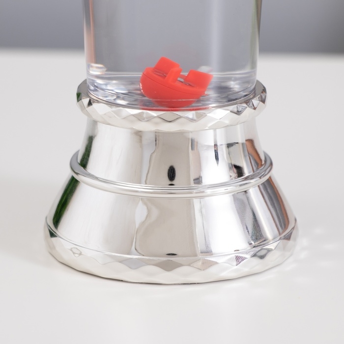 Лава лампа &laquo;Снеговик&raquo; LED 3хААА, USB серебро 6,5х8х23,7см