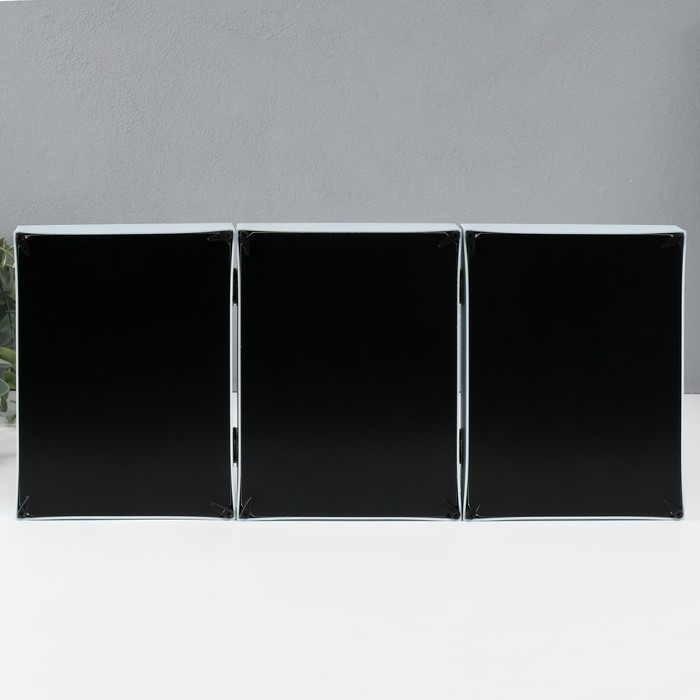 Фоторамка пластик 13х18 см с полим.глиной "Отпечаток ладошки и ножки" голубая 20,5х46,5 см