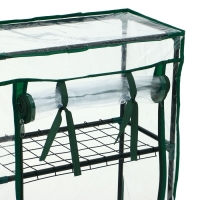 Парник-стеллаж, 3 полки, 80 &times; 24 &times; 46 см, металлический каркас d = 12 мм, чехол плёнка 80 мкм, Greengo