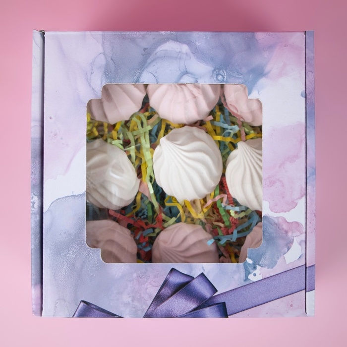 Коробка самосборная, с окном, "Мелодия" 19 х 19 х 9 см