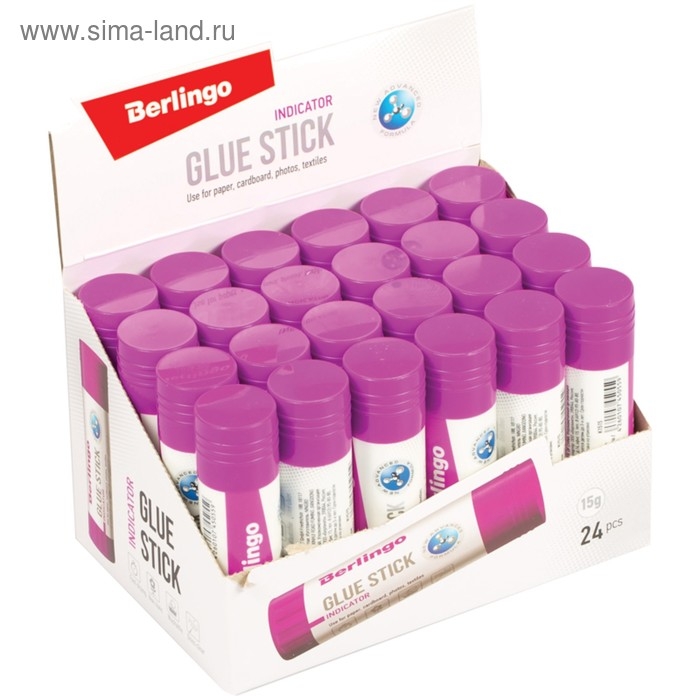 Клей-карандаш ПВП 15 г Berlingo Magic, с цветным индикатором Клей-карандаш ПВП 15 г Berlingo Magic, с цветным индикатором