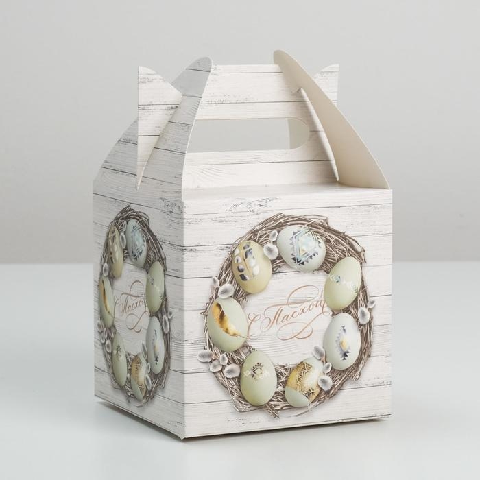 Коробка кондитерская складная, упаковка &laquo;С Пасхой&raquo;, 14 х 14 х 14 см