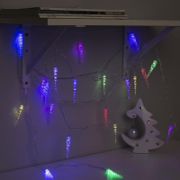 Гирлянда «Нить» 5 м с насадками «Сосульки тающие», IP20, прозрачная нить, 20 LED, свечение мульти (RG/RB), мигание, 220 В Гирлянда «Нить» 5 м с насадками «Сосульки тающие», IP20, прозрачная нить, 20 LED, свечение мульти (RG/RB), мигание, 220 В