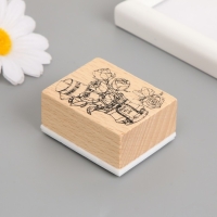 Печать дерево, резина "Цветы в ведёрке" 5х4х2,5 см Печать дерево, резина "Цветы в ведёрке" 5х4х2,5 см