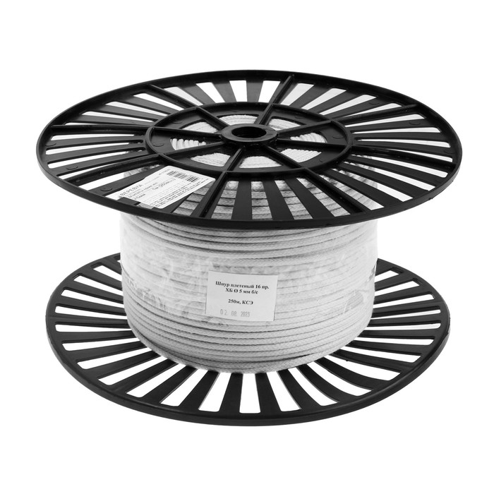 Веревка хлопковая плетеная 5.0 мм, 250 м, без покрытия Веревка хлопковая плетеная 5.0 мм, 250 м, без покрытия