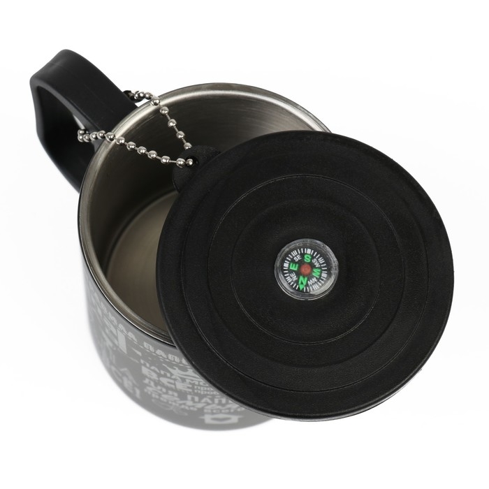 Термокружка, 180 мл, Туризм Термокружка, 180 мл, Туризм "Правила папы", сохраняет тепло 2 ч, компас