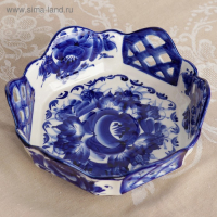 Сухарница &laquo;Уют&raquo;, 20&times;20&times;10 см, гжель