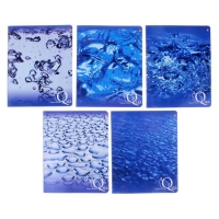 Тетрадь 48 листов в клетку "Вода", обложка мелованный картон, УФ-лак, МИКС Тетрадь 48 листов в клетку "Вода", обложка мелованный картон, УФ-лак, МИКС