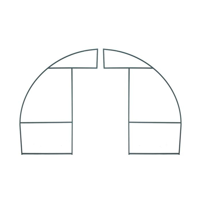 Теплица (каркас), 4 &times; 3 &times; 2 м, металл, профиль 20 &times; 20 мм, шаг дуги 1 м, без поликарбоната