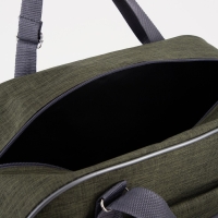 Сумка дорожная на молнии, наружный карман, держатель для чемодана, цвет зелёный Сумка дорожная на молнии, наружный карман, держатель для чемодана, цвет зелёный