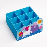 Органайзер для хранения мелочей "Единорог" 9 отделений 19х19х12 Органайзер для хранения мелочей "Единорог" 9 отделений 19х19х12
