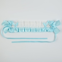 Карнавальная повязка &laquo;Лолита&raquo;, цвет голубой с белым кружевом