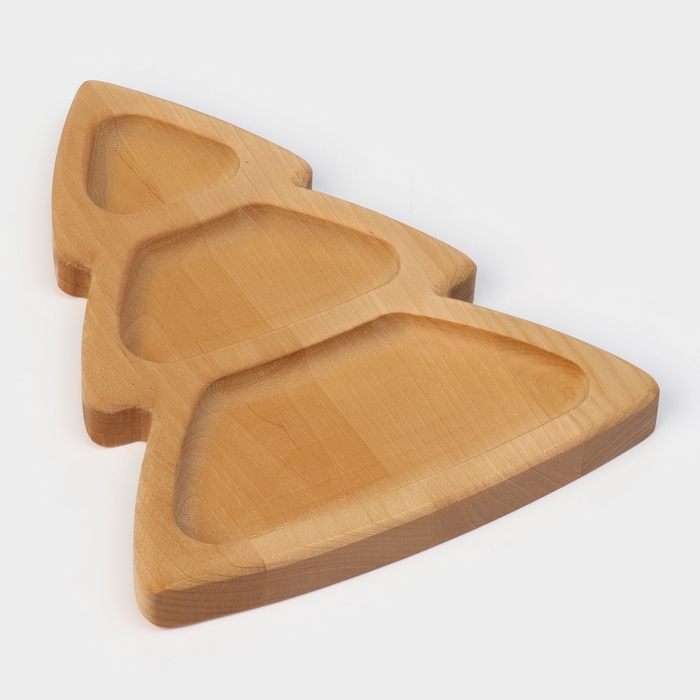 Подарочный набор посуды Adelica &laquo;Новогодний олень&raquo;, менажница ёлка 22&times;18 см, тарелка 22&times;20 см, берёза