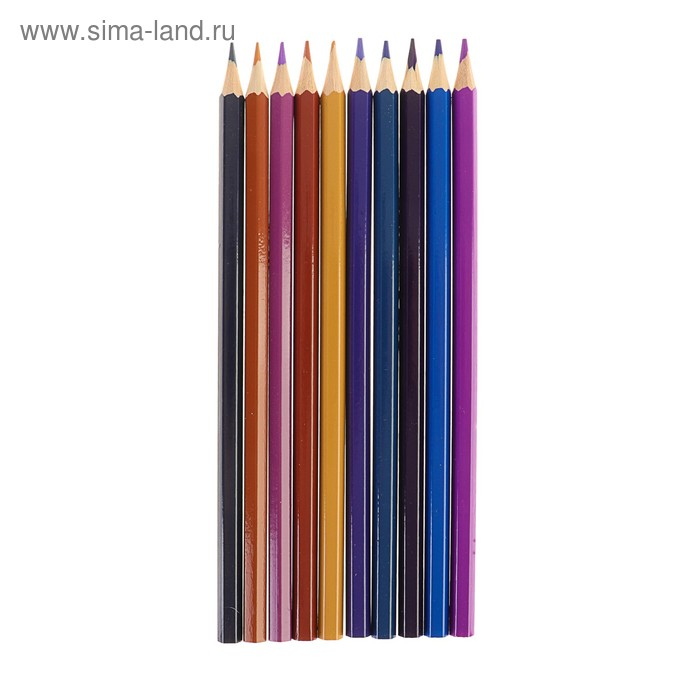 Карандаши 50 цветов, в металлическом пенале, корпус шестигранный, заточенные
