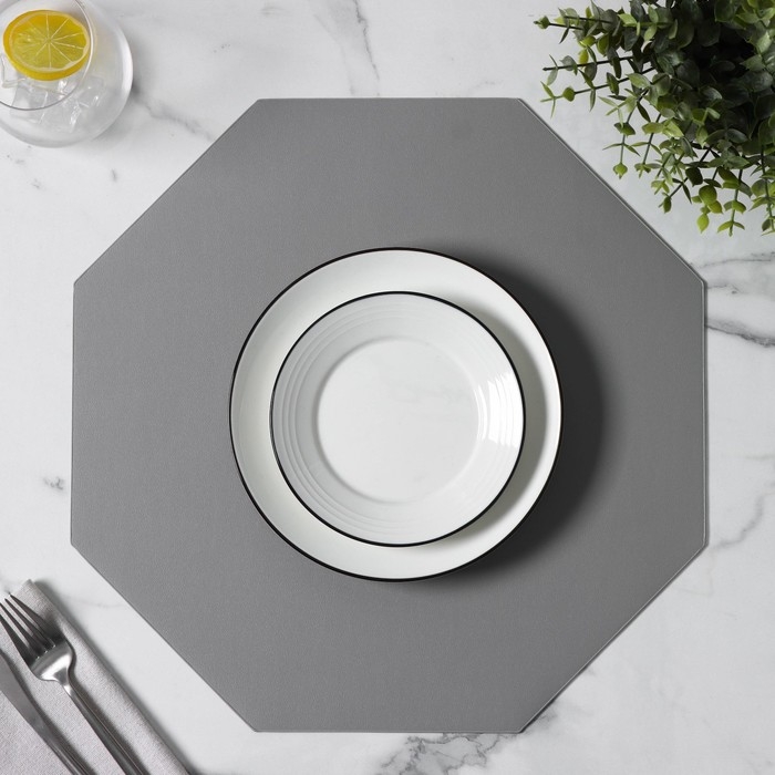 Салфетка сервировочная на стол &laquo;Тэм&raquo;, 38&times;38 см, цвет серый