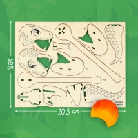 Деревянный конструктор &laquo;Змейка с гармошкой&raquo;, 12 деталей, роспись